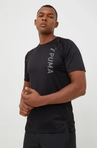 Tréningové tričko Puma Fit čierna farba, s potlačou #274215