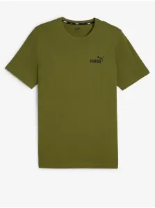 Tričko Puma pánske, zelená farba, jednofarebné, 624264