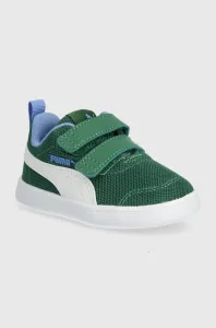 Detské topánky Puma zelená farba
