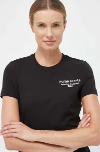 Bavlnené tričko Puma čierna farba #8764925
