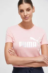 Bavlnené tričko Puma ružová farba #7876641