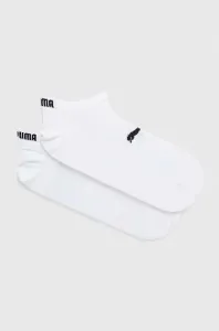Ponožky Puma 2-pak dámske, biela farba, 907940