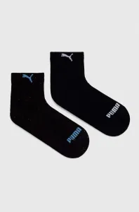 Ponožky Puma 2-pak dámske, čierna farba #8147345