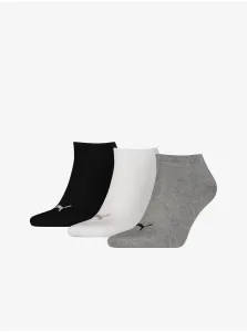 Ponožky Puma (3-pack) 906807 dámske, biela farba, 906807