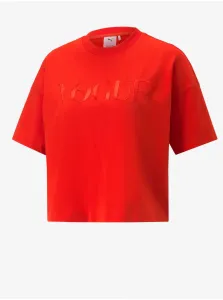 Bavlnené tričko Puma X Vogue , červená farba,