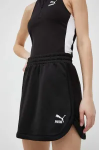 Sukňa Puma čierna farba, mini, rovný strih