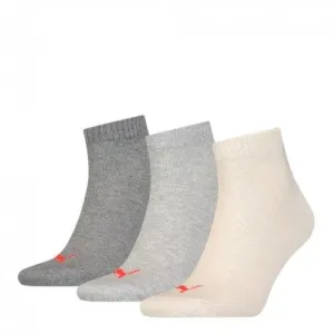 Ponožky Puma Quarter Plain 3P Sivá / Ružová #2608267