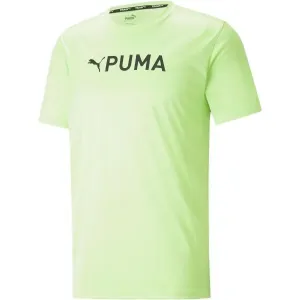 Puma FIT LOGO TEE - CF GRAPHIC Pánske športové tričko, svetlo zelená, veľkosť #5362810