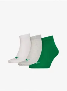Set of three pairs of Puma Quarter Plain Sports Socks - Men's