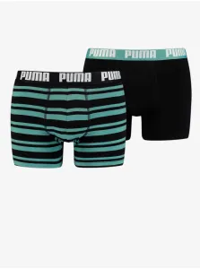 Boxerky pre mužov Puma - čierna, zelená #2608279