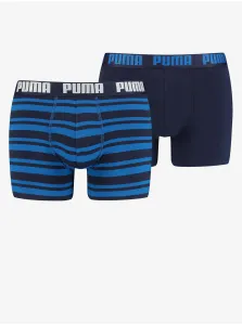 Puma HERITAGE STRIPE BOXER 2P Pánske boxerky, tmavo modrá, veľkosť #5350175