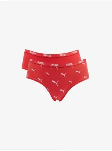 Set of two women's panties in red Puma Cat Logo - Women #7997110