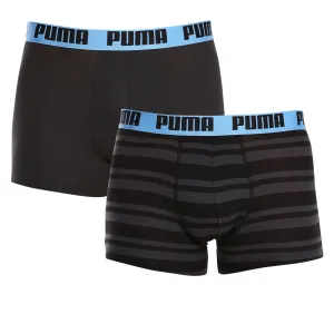 Puma HERITAGE STRIPE BOXER 2P Pánske boxerky, čierna, veľkosť #8355495