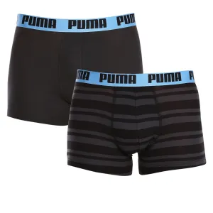 Puma HERITAGE STRIPE BOXER 2P Pánske boxerky, čierna, veľkosť XL