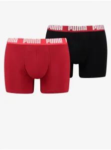 Set of two men's boxers in black and red Puma - Men's #4201515