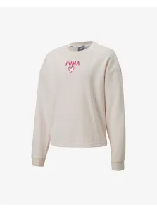 Beige girly sweatshirt Puma Alpha - unisex