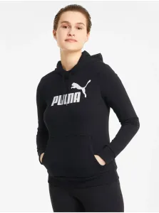 Mikina Puma 58679101 dámska, čierna farba, s potlačou #1052952