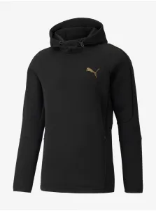 Puma Sweatshirt EVOSTRIPE Hoodie Black-Gold - Men #622709