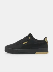 Černé dámské kožené boty Puma Carina #4535621