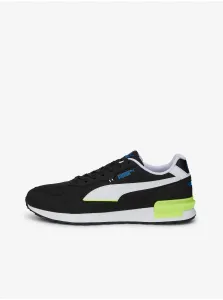 White and black men's sneakers with details in suede finish Puma Graviton - Men #6386407