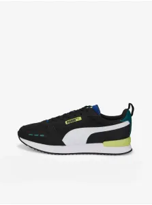 White and black sneakers with suede details Puma R78 - Men's