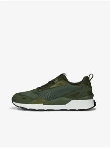 Dark Green Sneakers with Suede Details Puma RS 3.0 - Women
