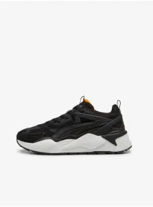Black Mens Sneakers with Leather Details Puma RS-X Efekt Perf - Men