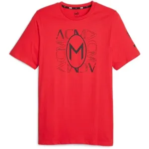 Puma ACM FTBLCORE GRAPHIC TEE Pánske tričko, červená, veľkosť #7654437
