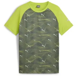 Puma ACTIVE SPORTS AOP TEE B Chlapčenské športové tričko, zelená, veľkosť #9224077
