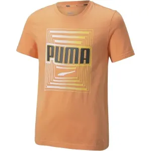 Puma ALPHA GRAPHIC TEE Detské tričko, oranžová, veľkosť 152