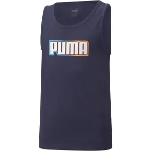 Puma ALPHA SLEEVELESS TEE Detské  športové tričko, tmavo modrá, veľkosť #416216