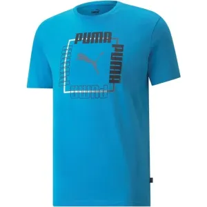 Puma BOX TEE Pánske tričko, modrá, veľkosť M