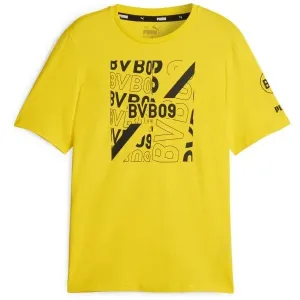 Puma BVB FTBLCORE GRAPHIC TEE Pánske tričko, žltá, veľkosť #7462762