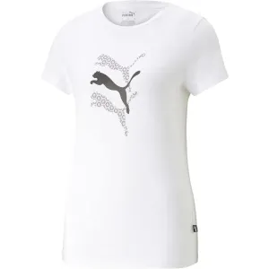 Puma GRAPHICS LAZER CUT TEE Dámske tričko, biela, veľkosť #5879393
