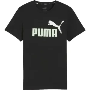 Puma ESS + 2 COL LOGO TEE Chlapčenské tričko, čierna, veľkosť #9492587
