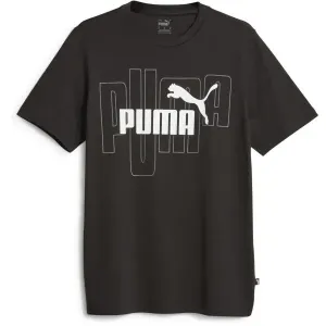 Puma ESS + CAMO GRAPHIC TEE Pánske tričko, čierna, veľkosť M