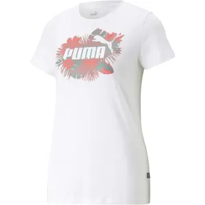 Puma ESS + FLOWER POWER TEE Dámske tričko, biela, veľkosť #6318463