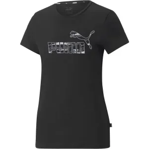 Puma ESS LOGO TEE Dámske tričko, čierna, veľkosť #434929