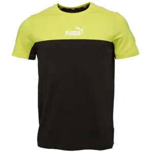 Puma ESS LOGO TEE YEL Pánske tričko, žltá, veľkosť #9223625