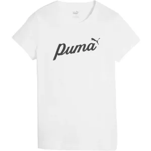Puma ESSENTIALS + BLOSSOM SCRIP TEE Dámske tričko, biela, veľkosť