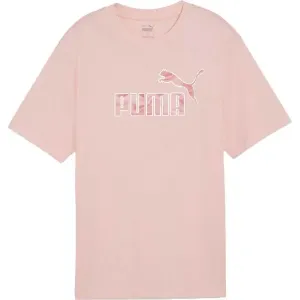 Puma ESSENTIALS + MARBELEIZED Dámske tričko, ružová, veľkosť #9223439