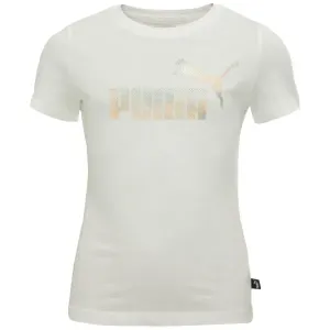 Puma ESSENTIALS + SUMMER DAZE TEE G Dievčenské tričko, biela, veľkosť #9598613