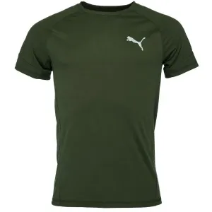 Puma EVOSTRIPE Pánske tričko, tmavo zelená, veľkosť S
