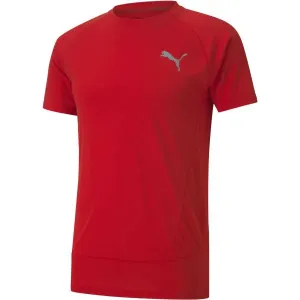 Puma EVOSTRIPE  TEE Pánske športové tričko, červená, veľkosť #5150754