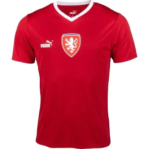 Puma FACR HOME JERSEY FAN Pánske futbalové tričko, červená, veľkosť M