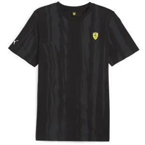 Puma FERRARI RACE AOP TEE Pánske tričko, čierna, veľkosť