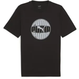 Puma GRAPHIC CIRCULAR TEE Pánske tričko, čierna, veľkosť #9327484