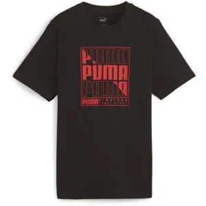 Puma GRAPHIC PUMA BOX TEE Pánske tričko, čierna, veľkosť