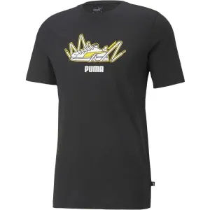 Puma GRAPHIC TEE Pánske tričko, čierna, veľkosť L