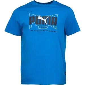 Puma GRAPHICS EXECUTION TEE Pánske tričko, modrá, veľkosť XXL